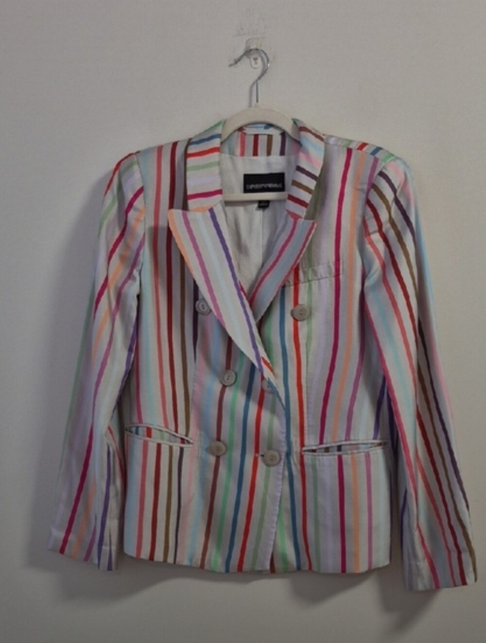 Emporio Armani Multicolor Striped Silk Women's Blazer